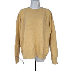 Lambs wool Good threads Sweater M/ L Mustard Yellow Crewneck Raglan LN/NWOT